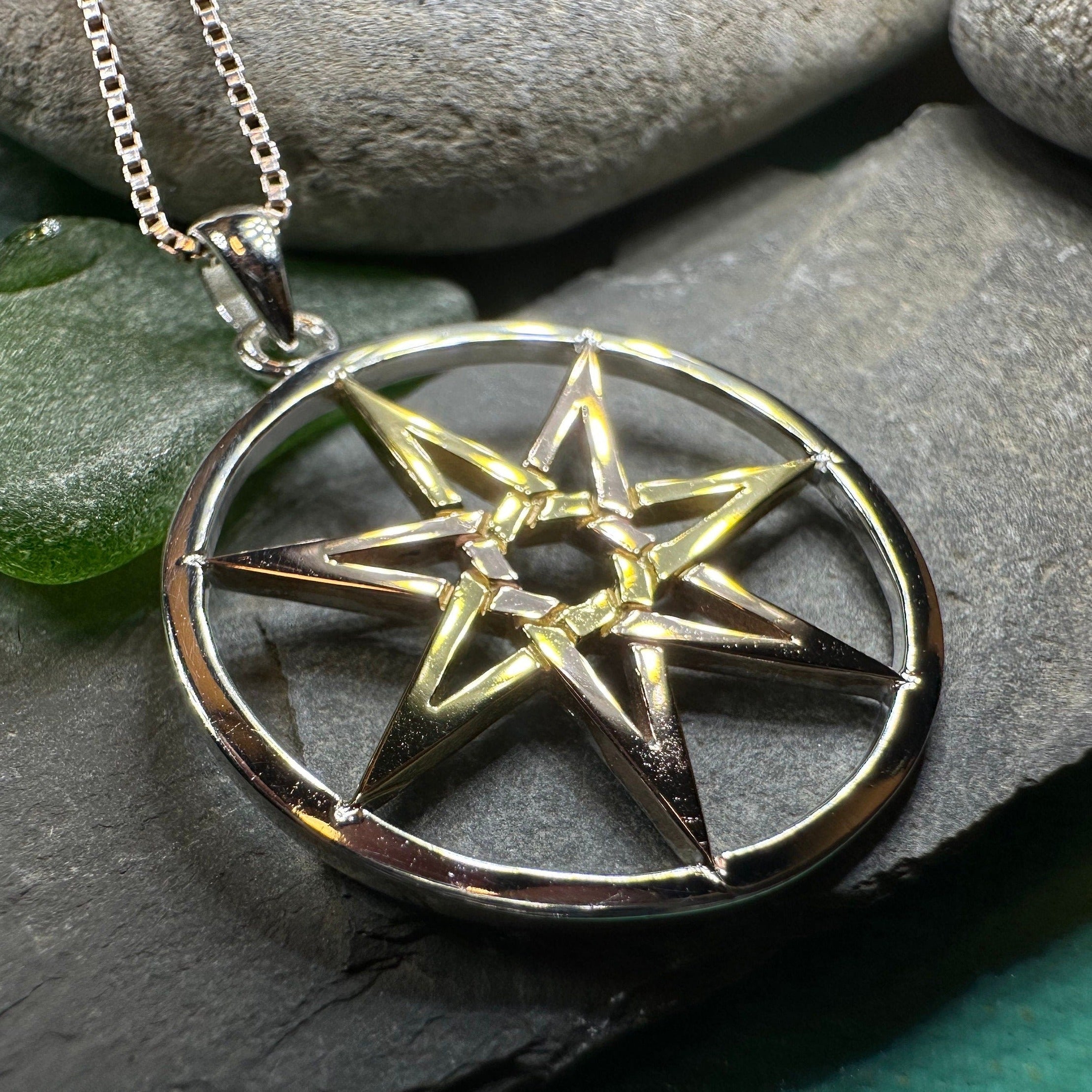 Three Tone Elven Star Necklace