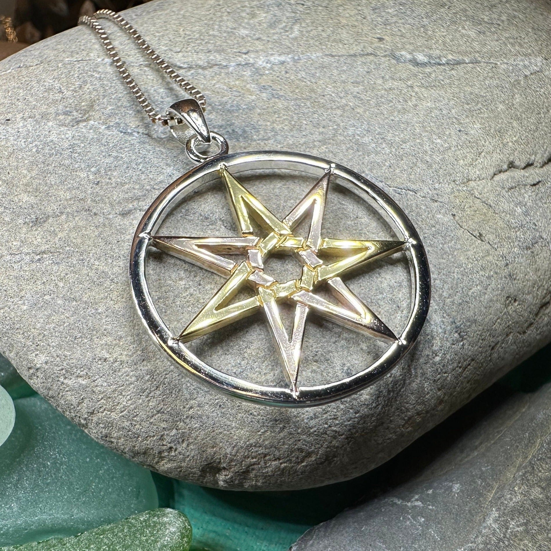 Three Tone Elven Star Necklace
