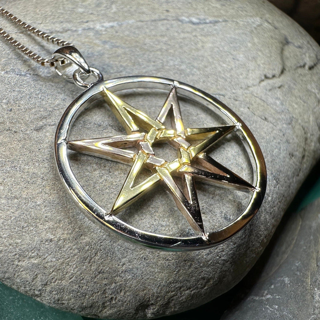 Three Tone Elven Star Necklace