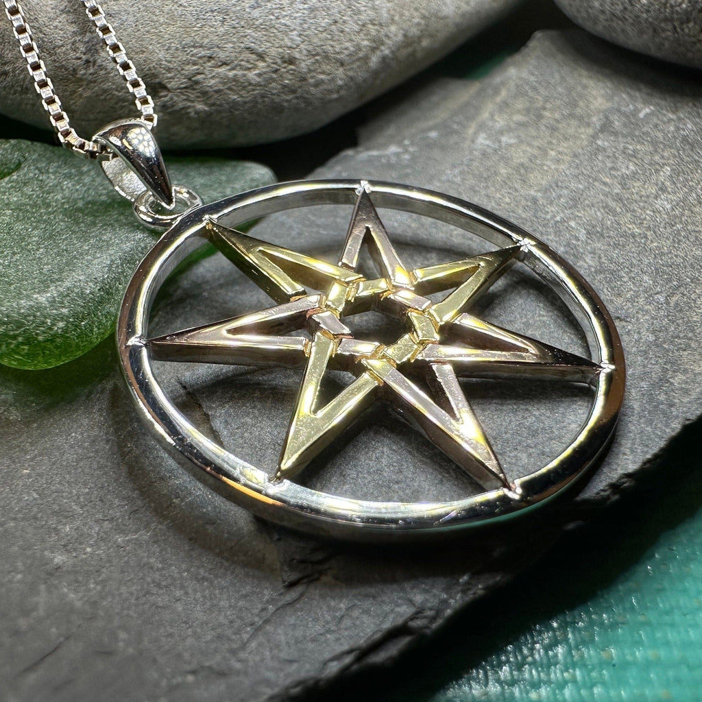 Three Tone Elven Star Necklace