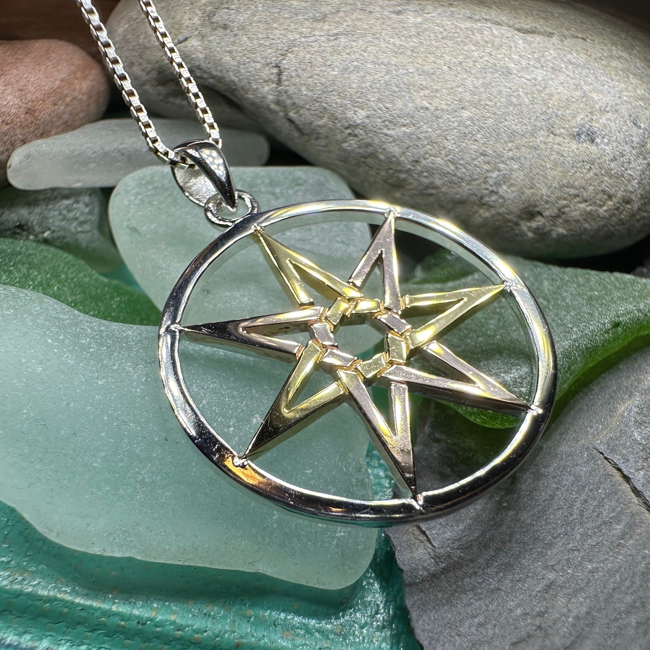 Three Tone Elven Star Necklace