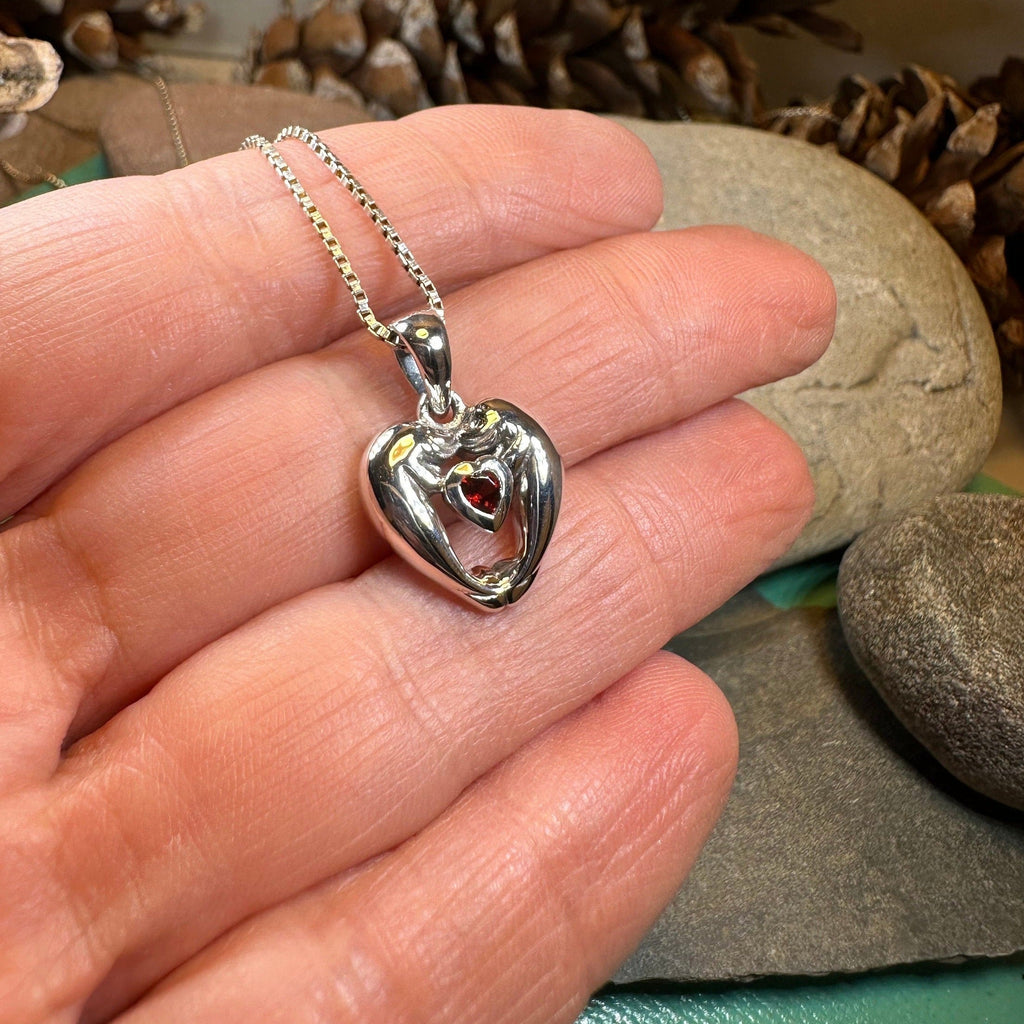 Manatee Love Garnet Necklace