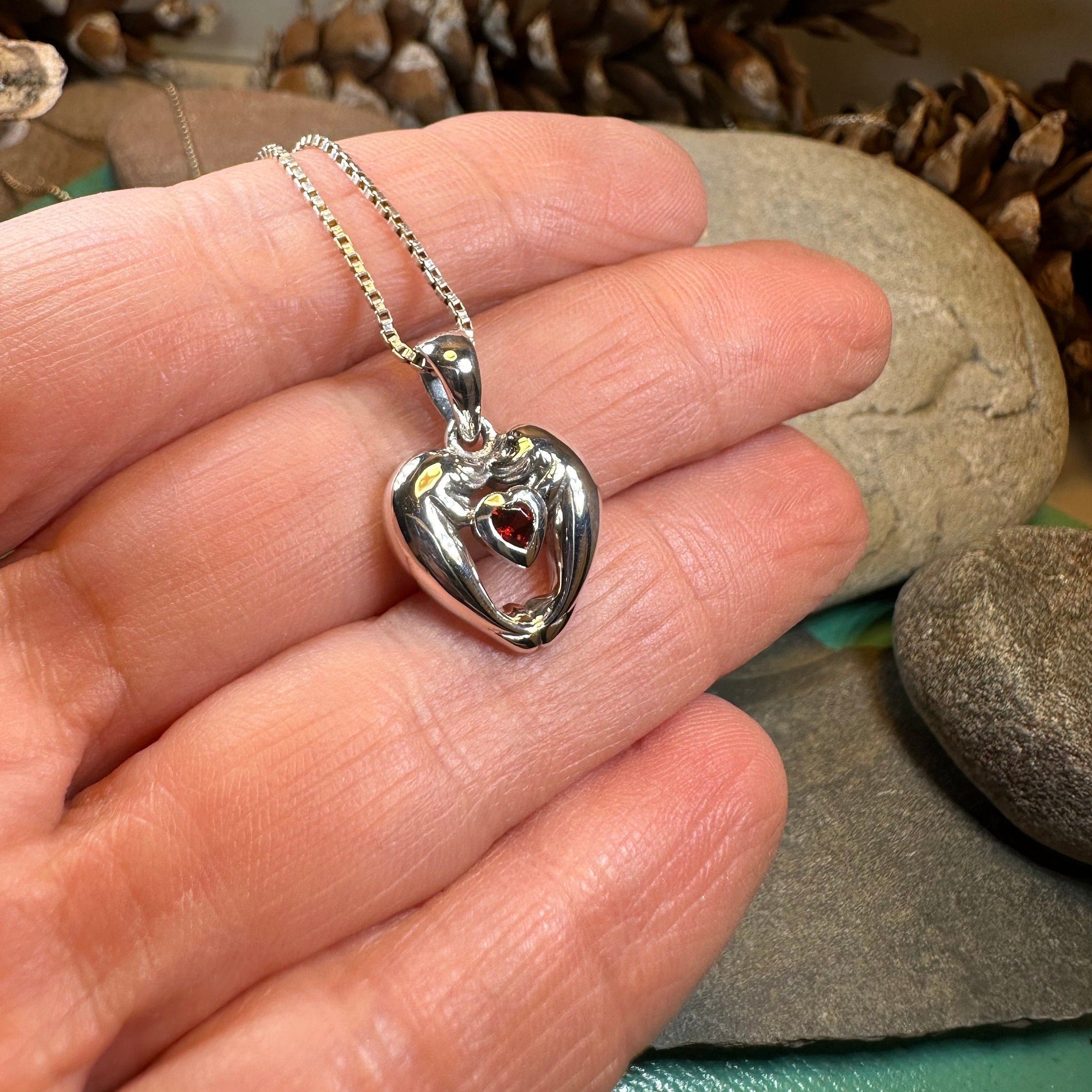 Manatee Love Garnet Necklace