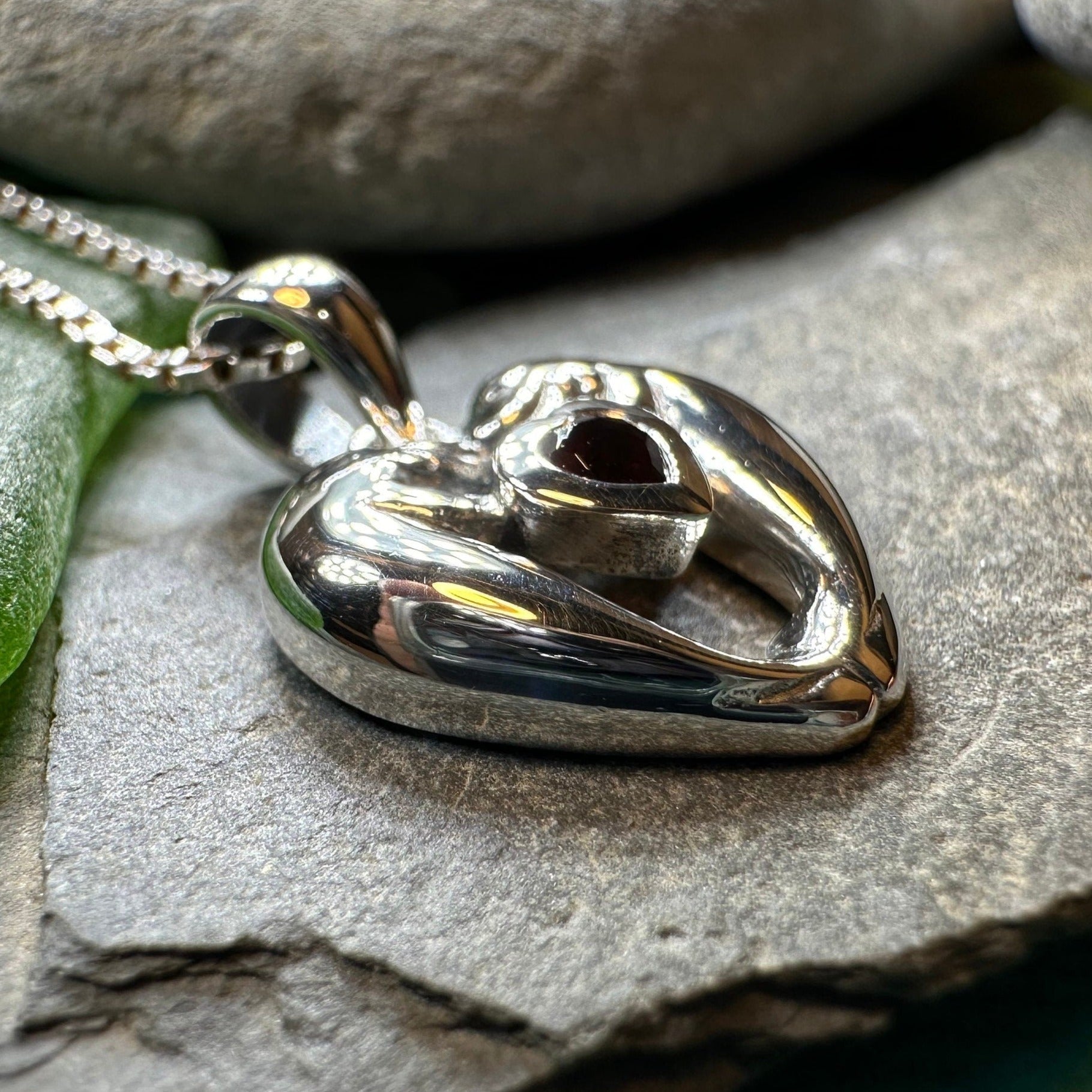 Manatee Love Garnet Necklace