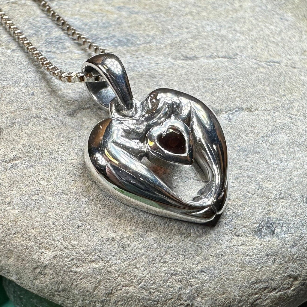 Manatee Love Garnet Necklace