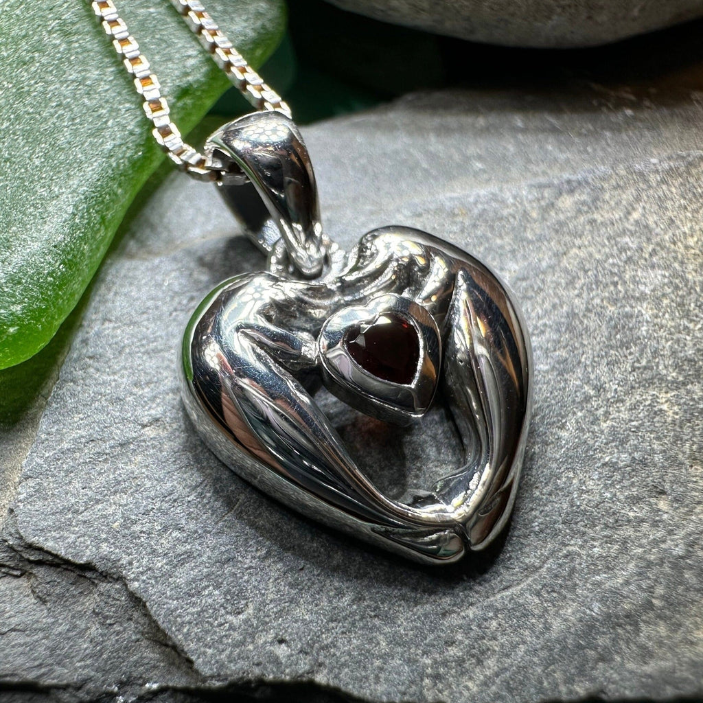 Manatee Love Garnet Necklace