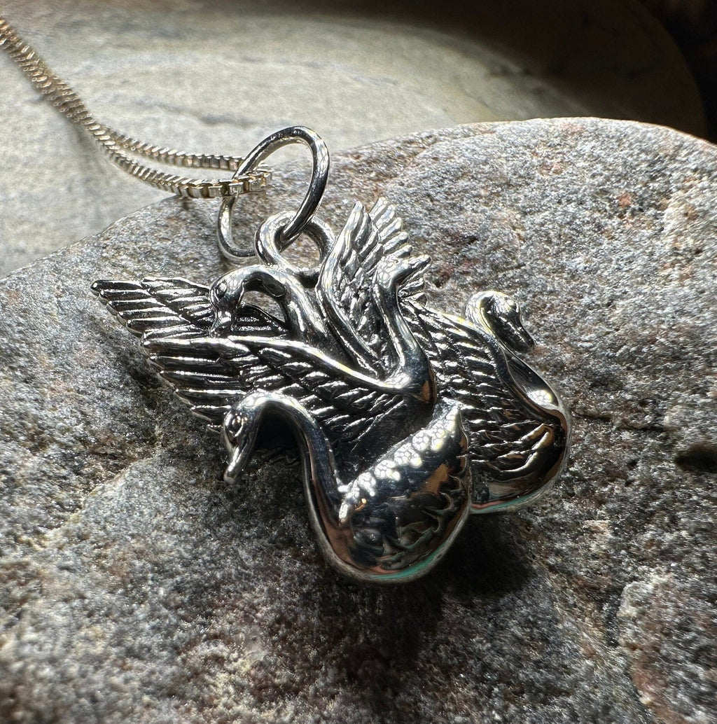 Irish Children of Lir Swan Necklace