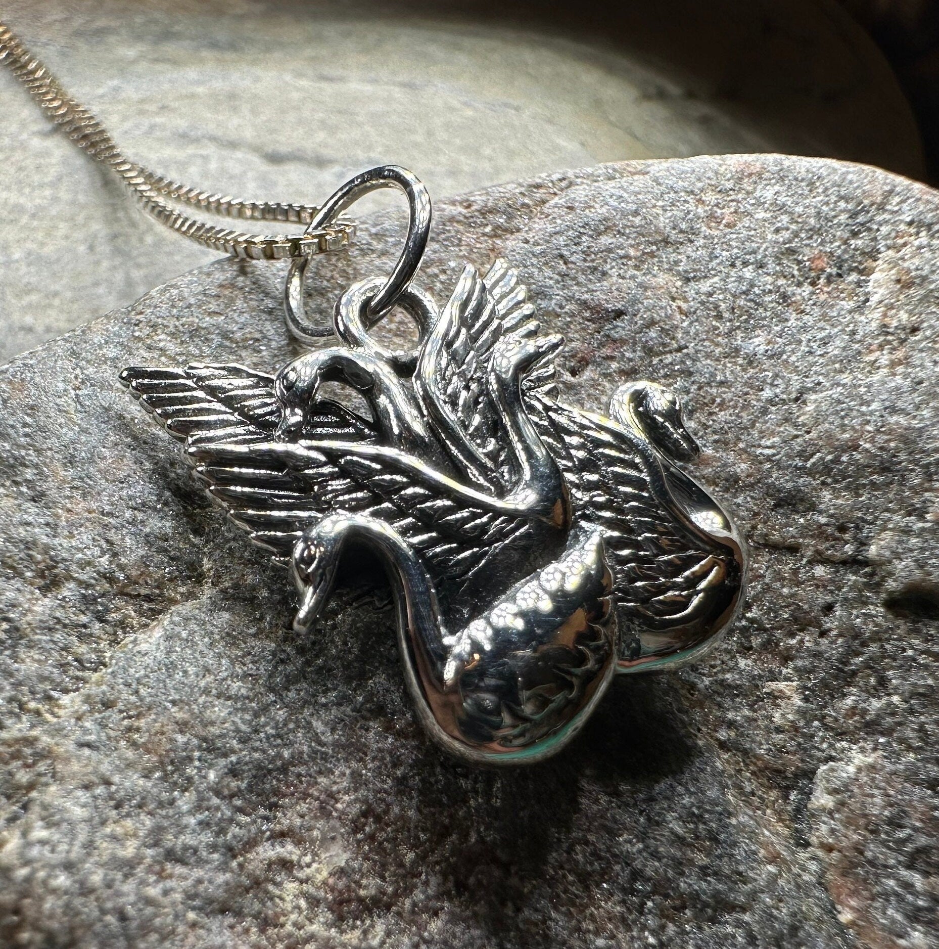 Irish Children of Lir Swan Necklace