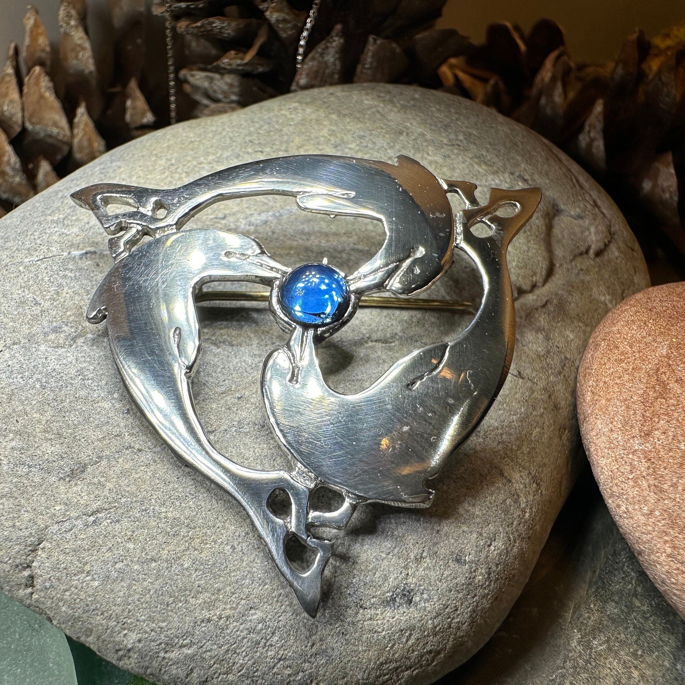Celtic Dolphin Brooch