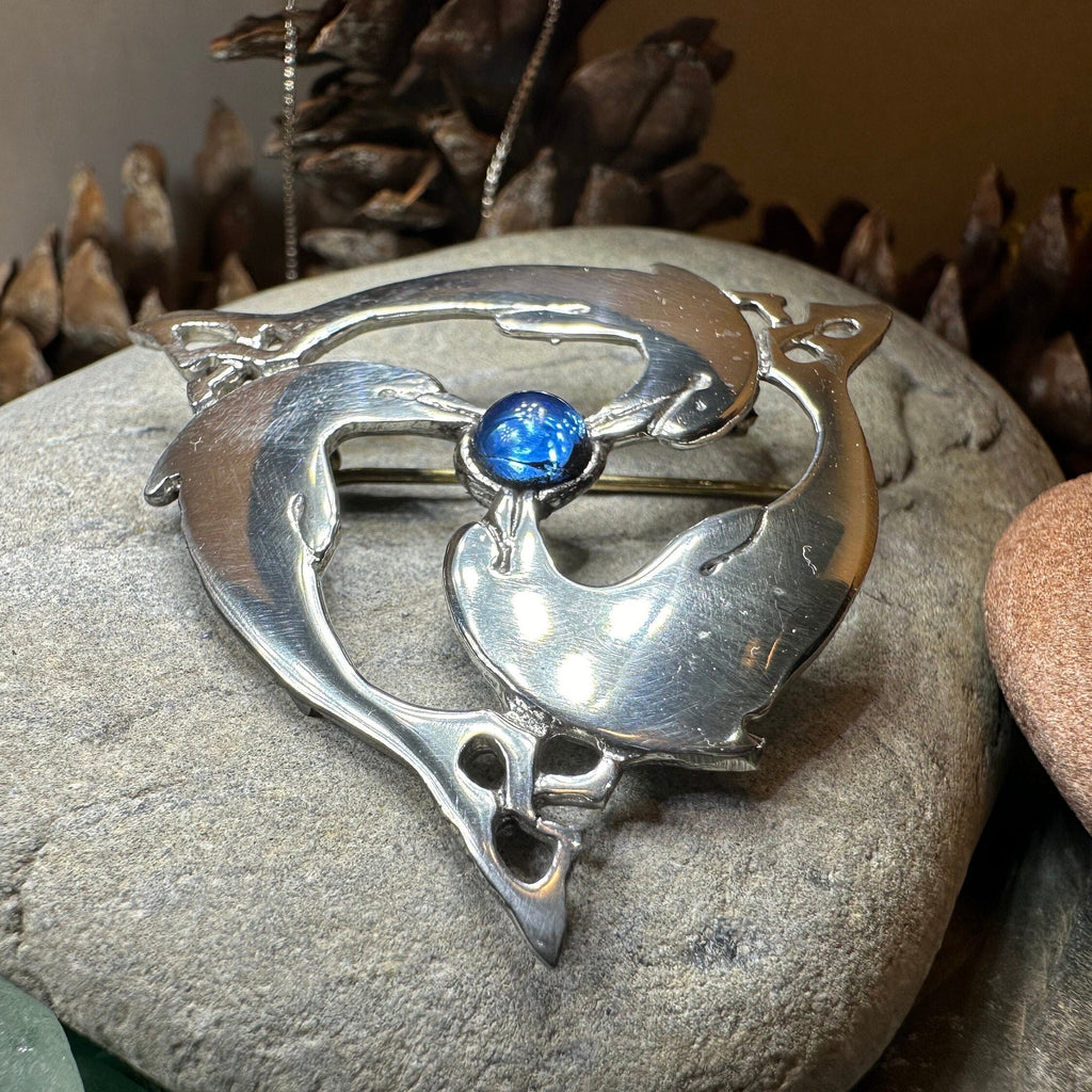 Celtic Dolphin Brooch