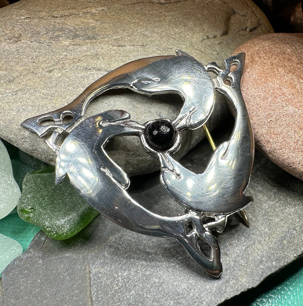Celtic Dolphin Brooch