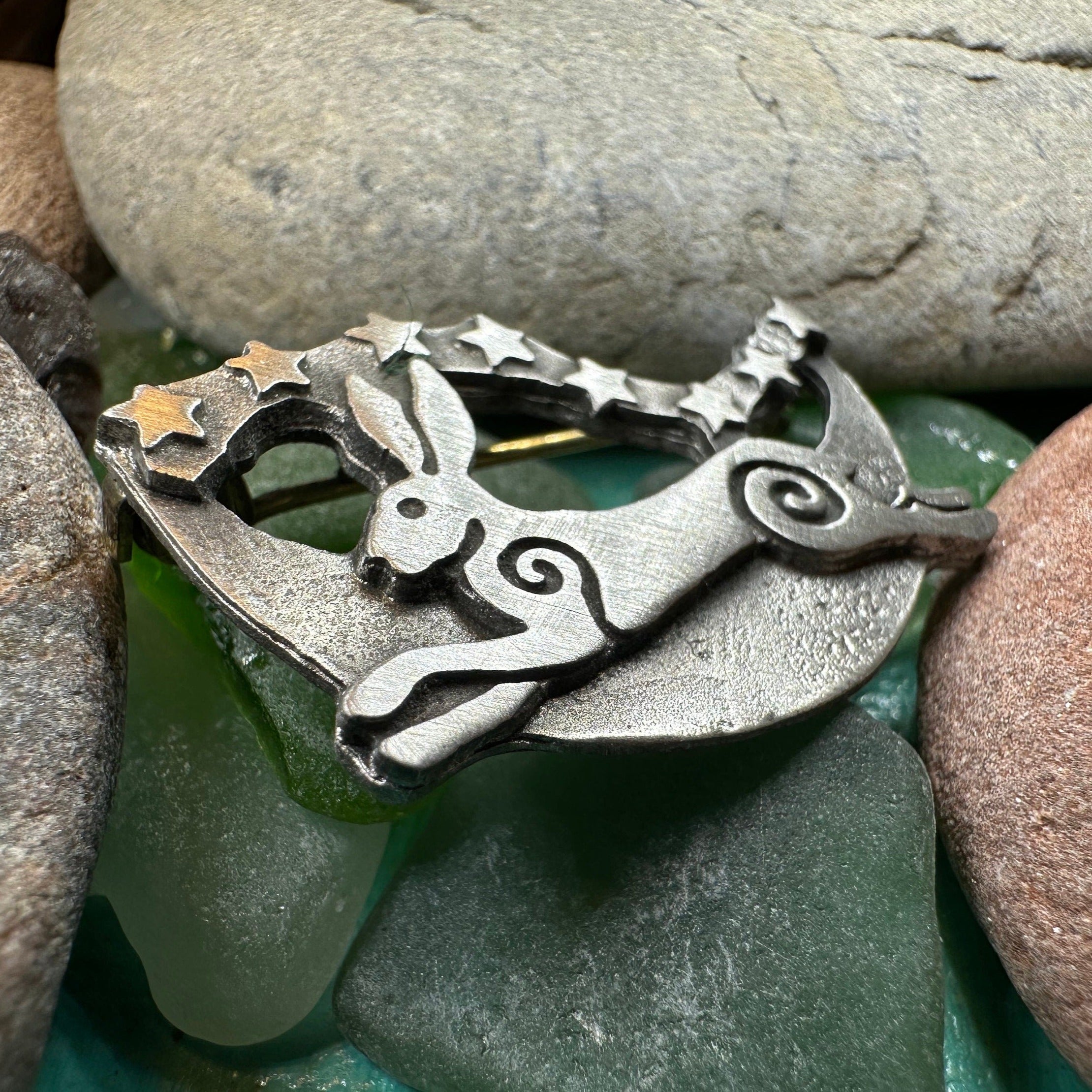 Moonleap Celtic Rabbit Brooch
