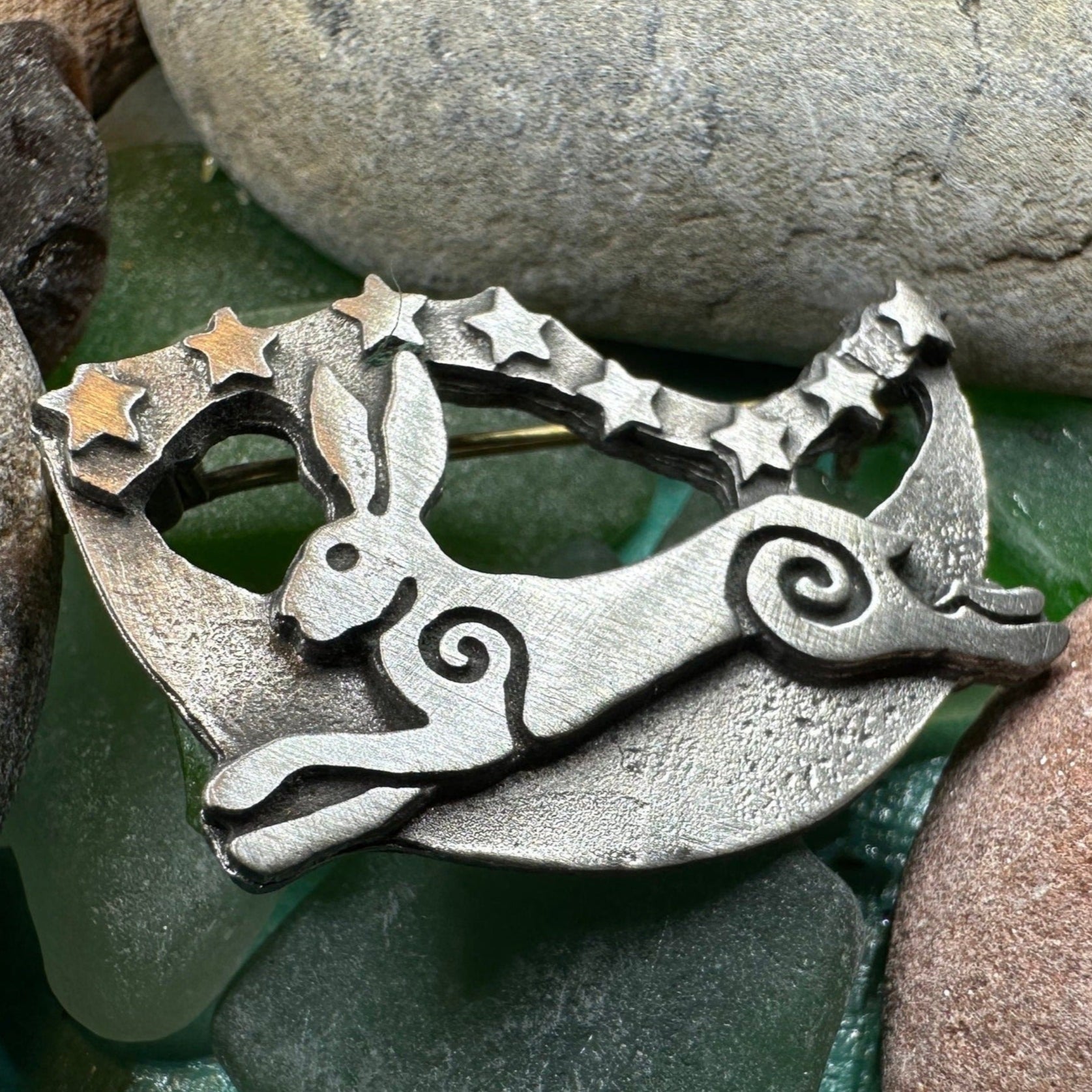 Moonleap Celtic Rabbit Brooch