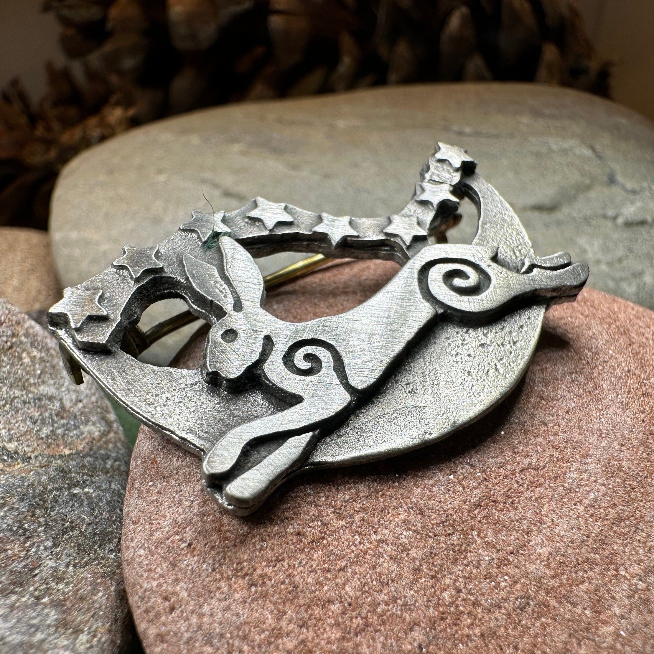 Moonleap Celtic Rabbit Brooch