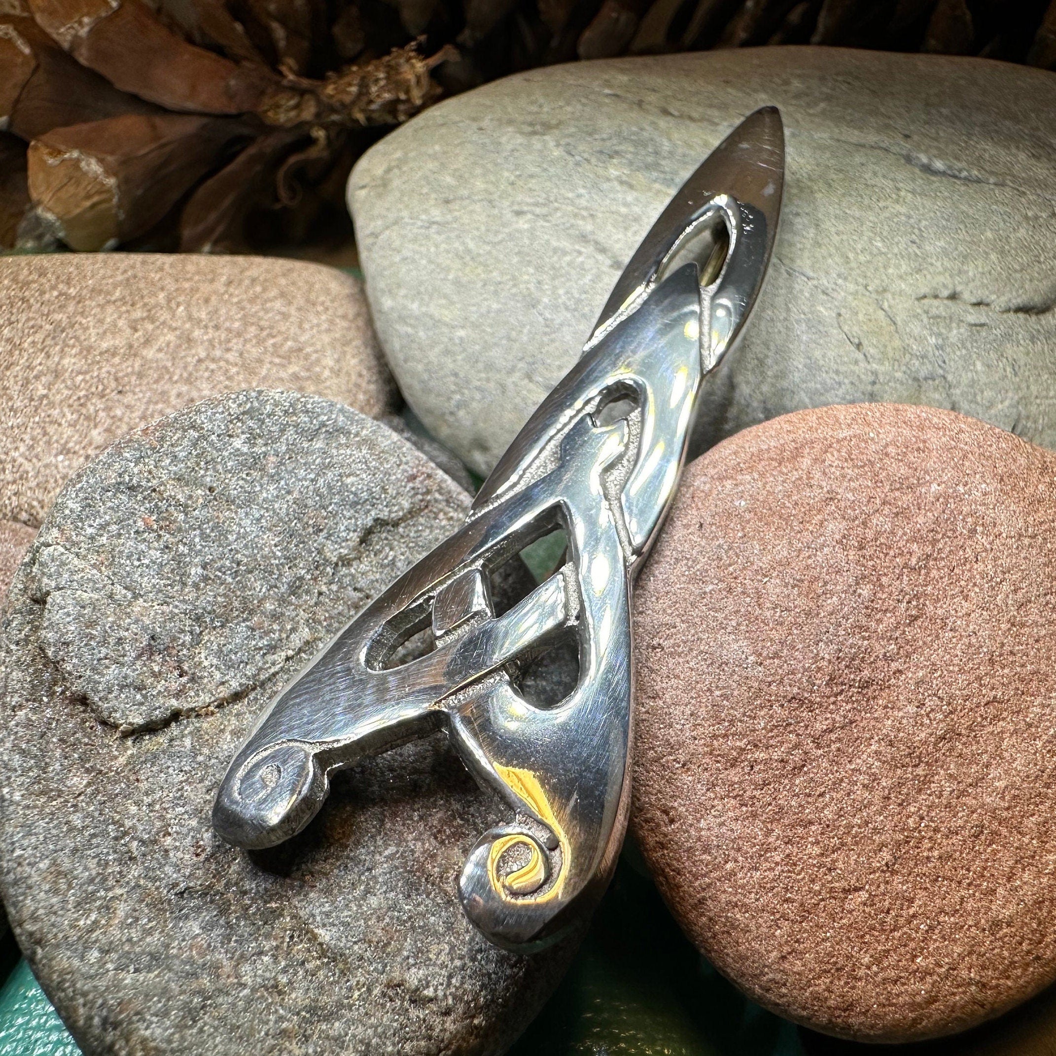 Modern Celtic Kilt Pin