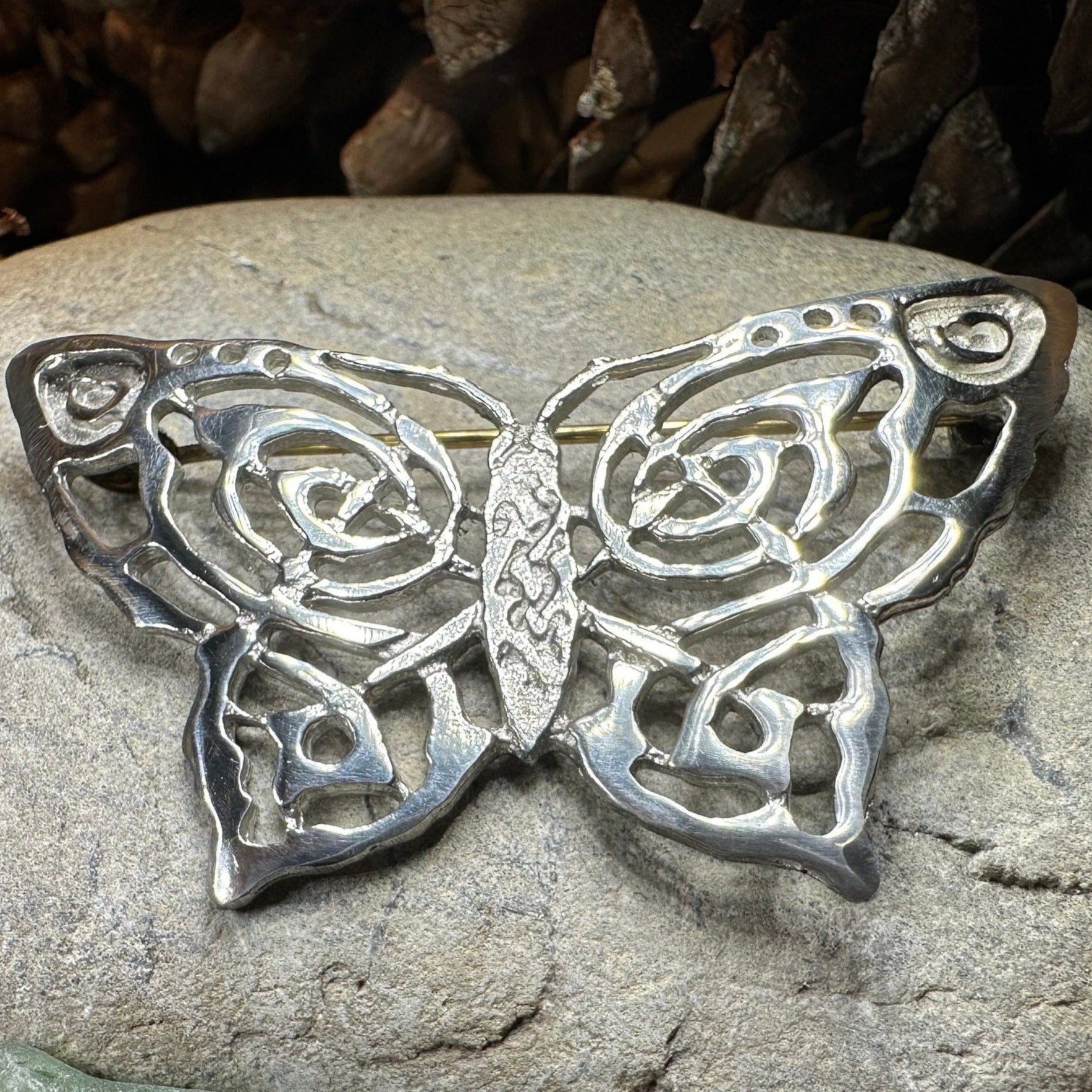 Pewter Celtic Butterfly Brooch
