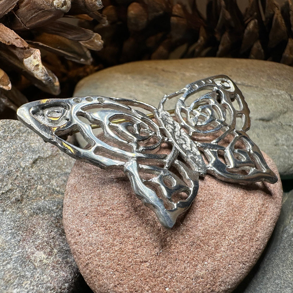 Pewter Celtic Butterfly Brooch