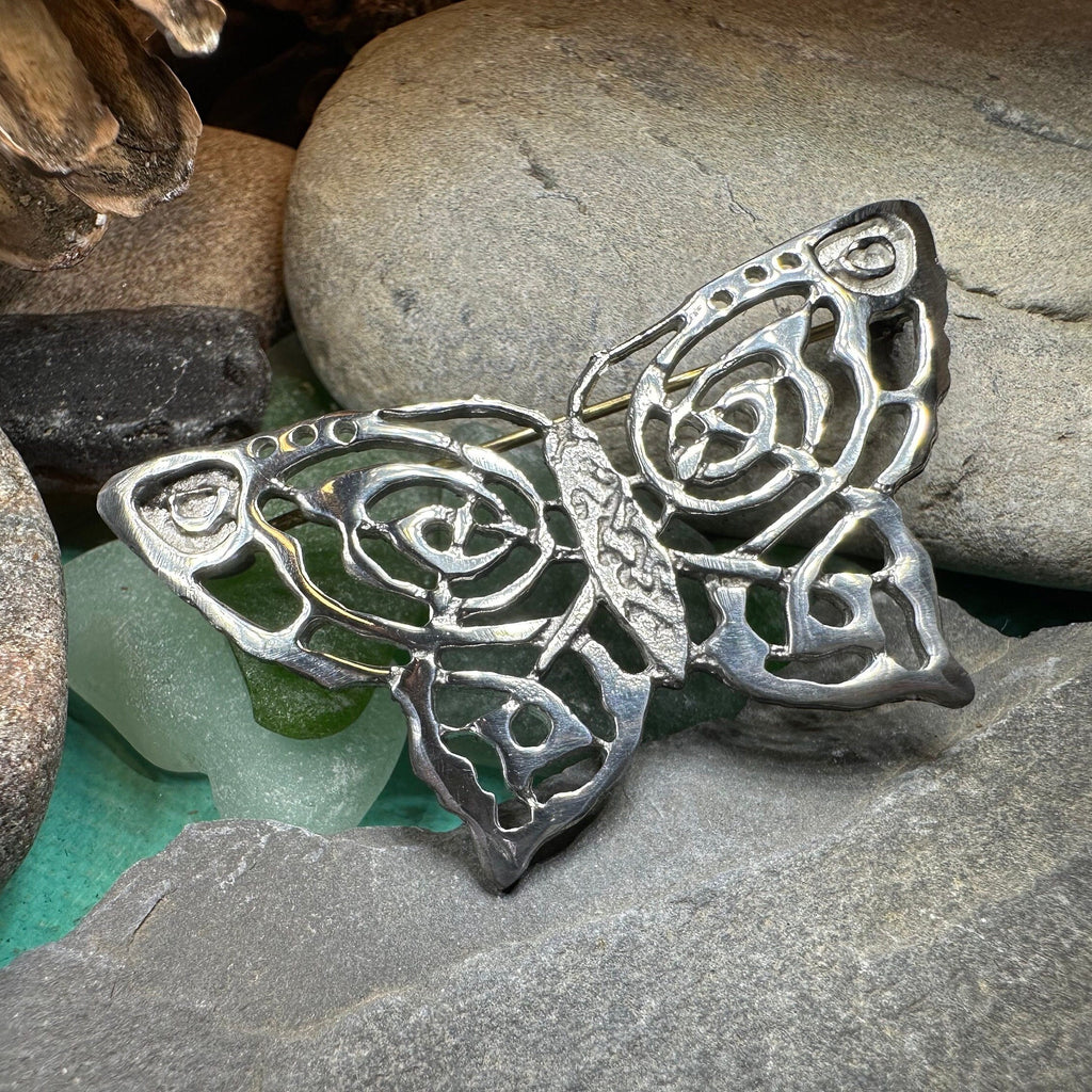 Pewter Celtic Butterfly Brooch