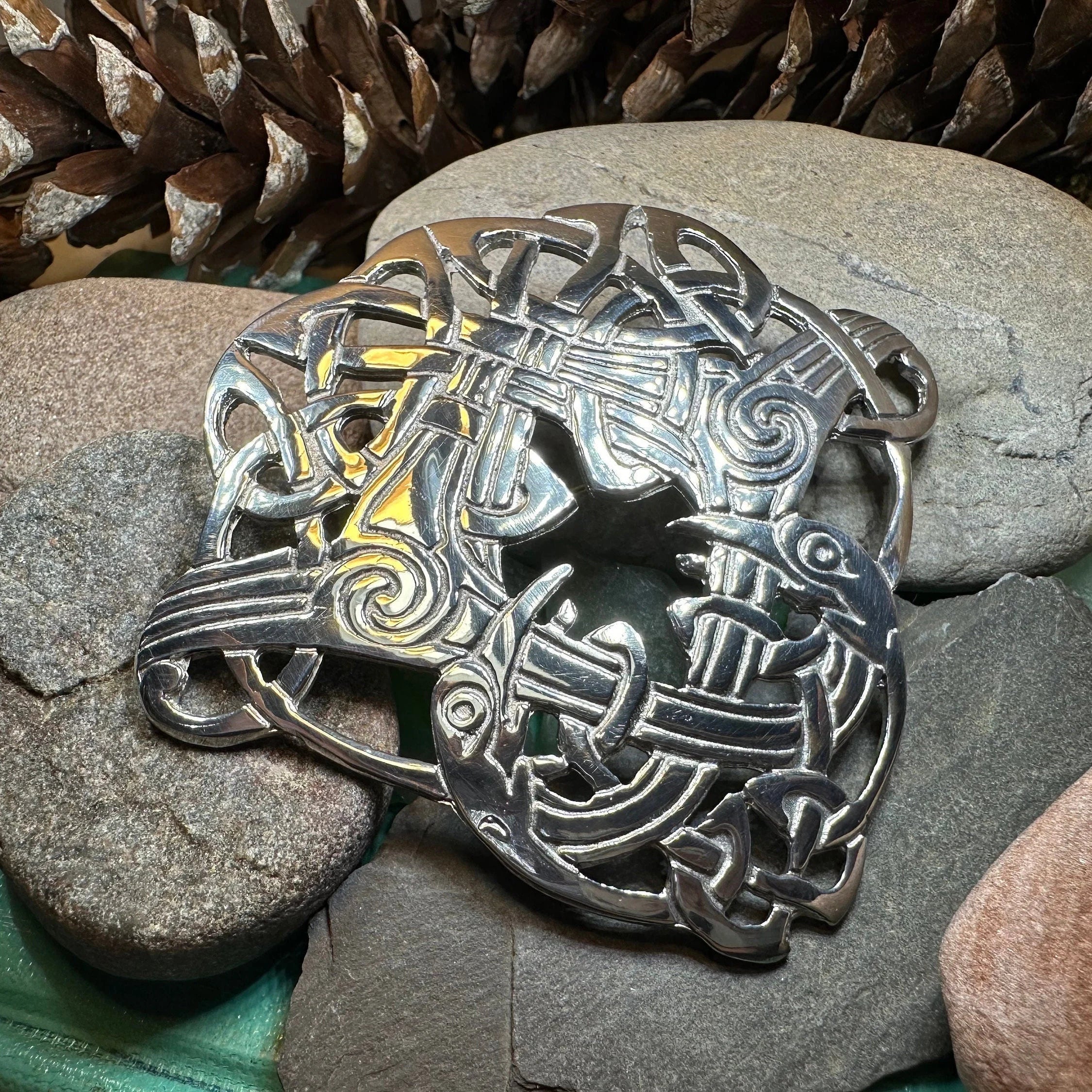 Large Celtic Cara Brooch