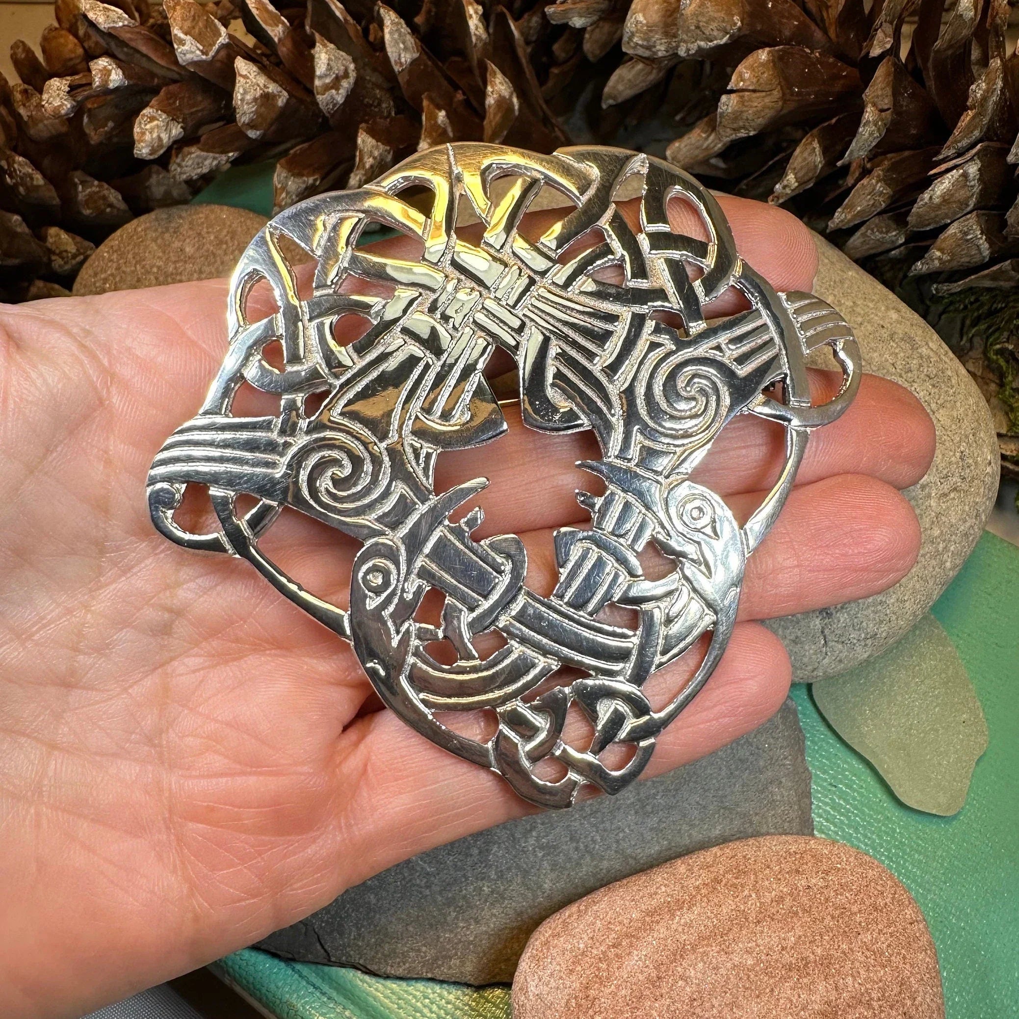 Large Celtic Cara Brooch