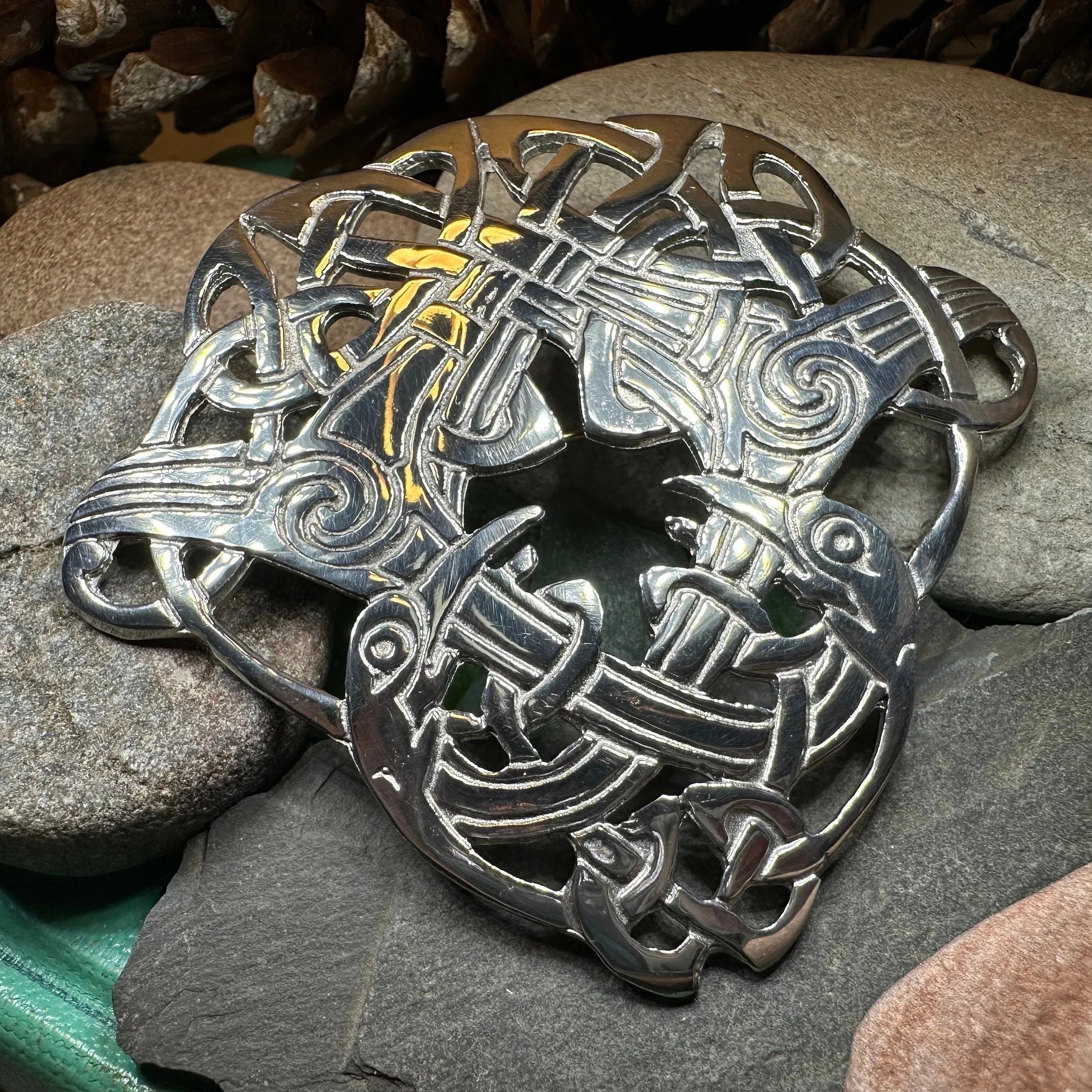Large Celtic Cara Brooch