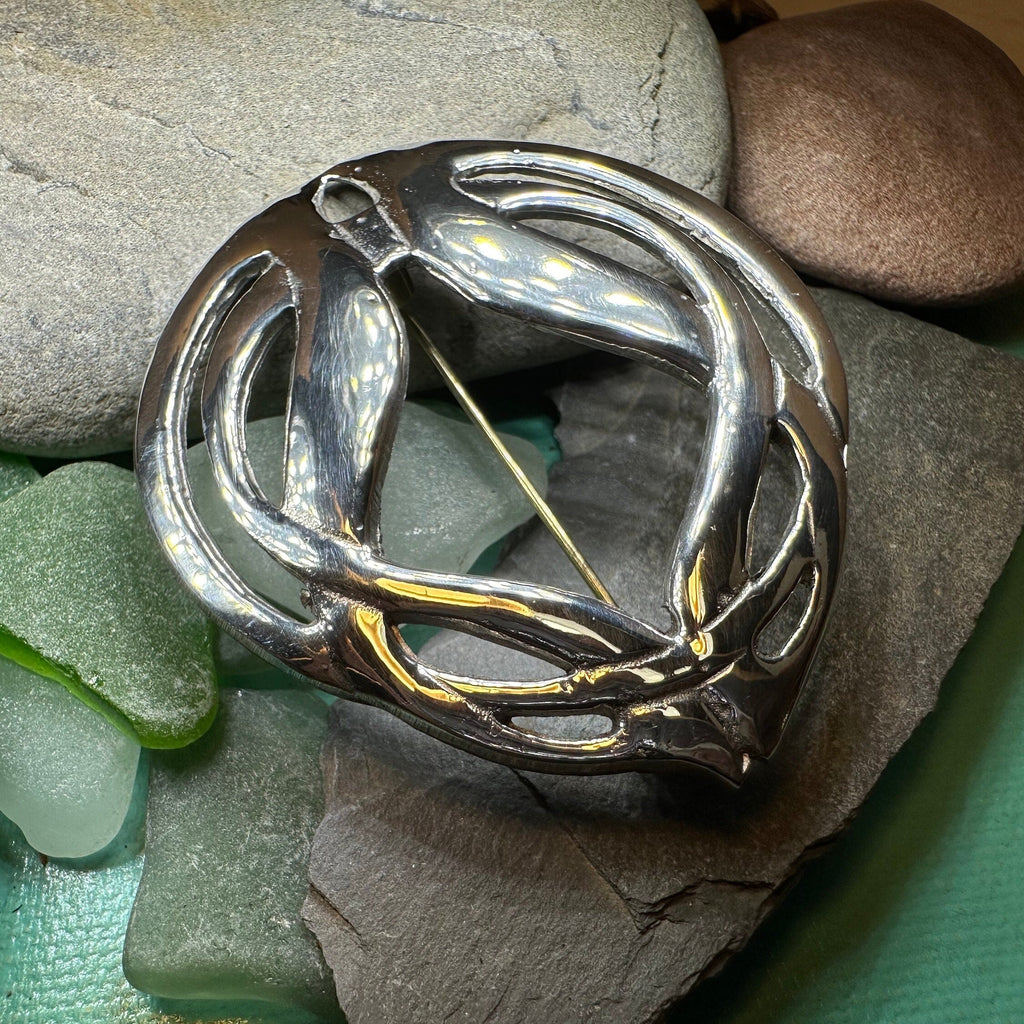 Celtic Knot Tartan Brooch