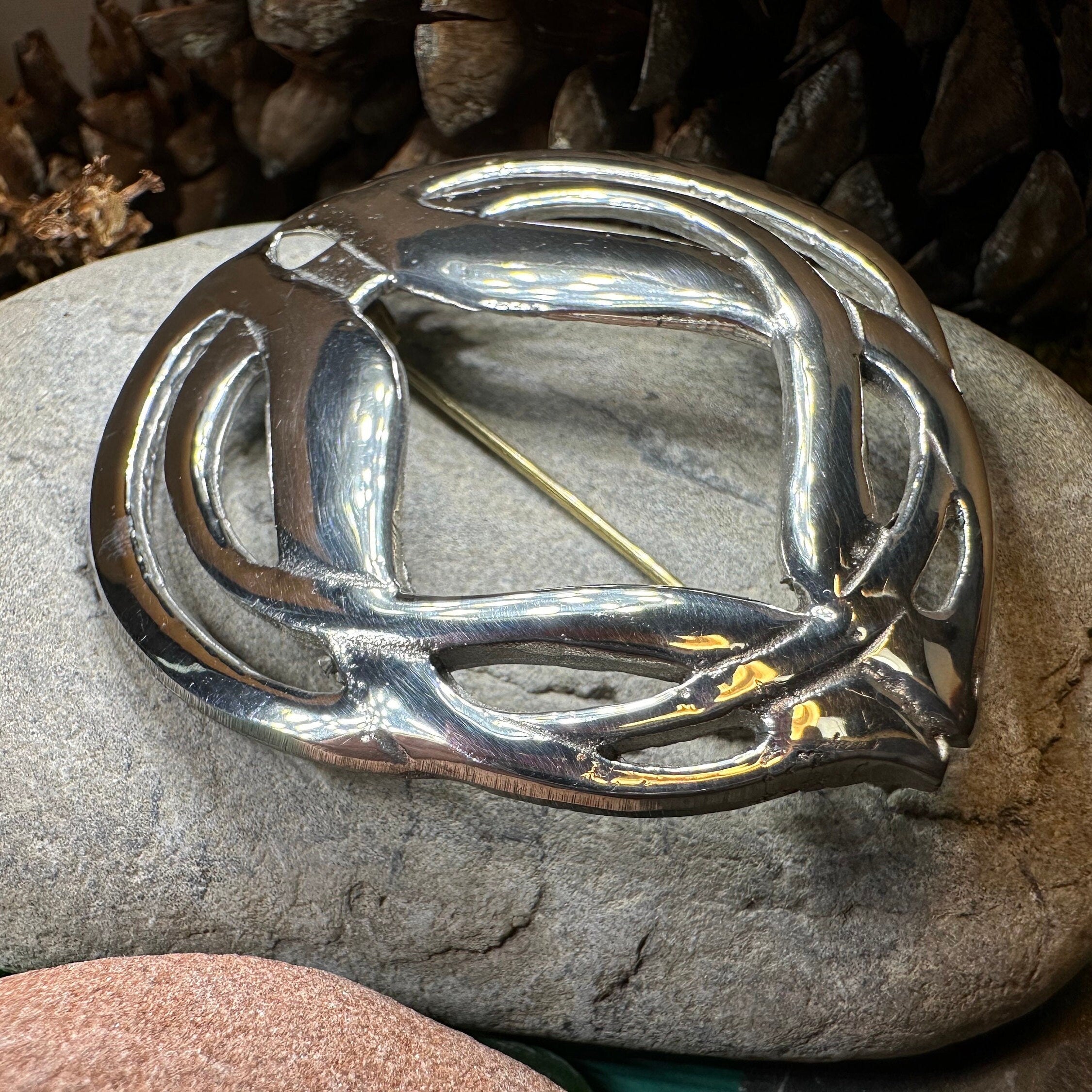 Celtic Knot Tartan Brooch