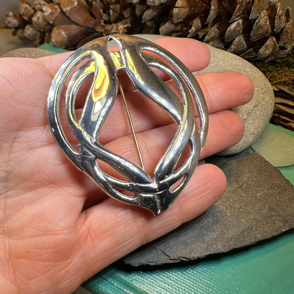 Celtic Knot Tartan Brooch
