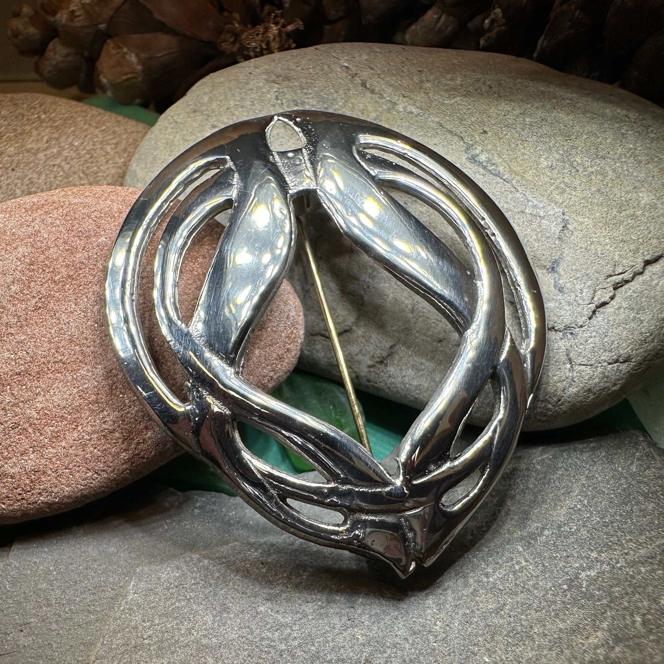 Celtic Knot Tartan Brooch