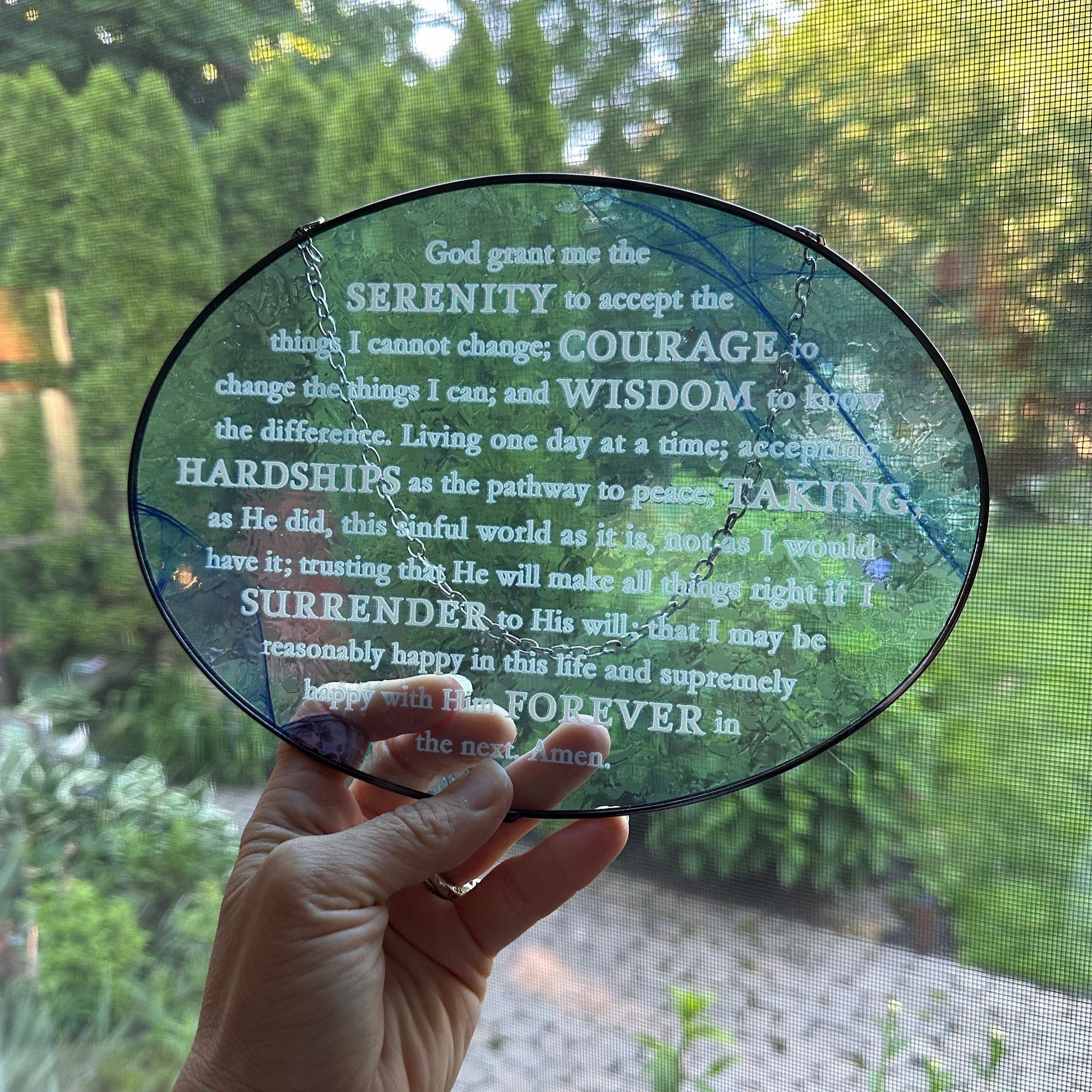 Serenity Prayer Suncatcher