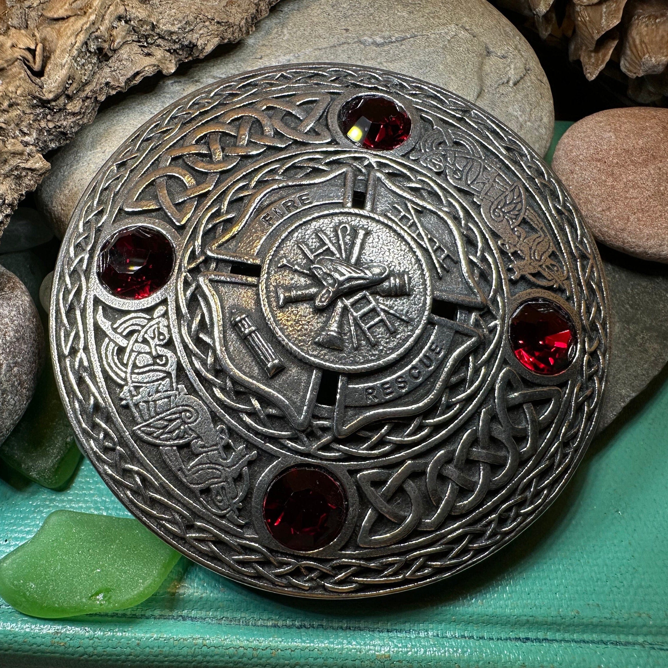 Celtic Fireman Tartan Pin