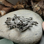 Pewter Thistle Luckenbooth Brooch