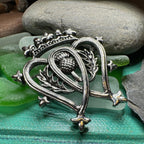 Pewter Thistle Luckenbooth Brooch