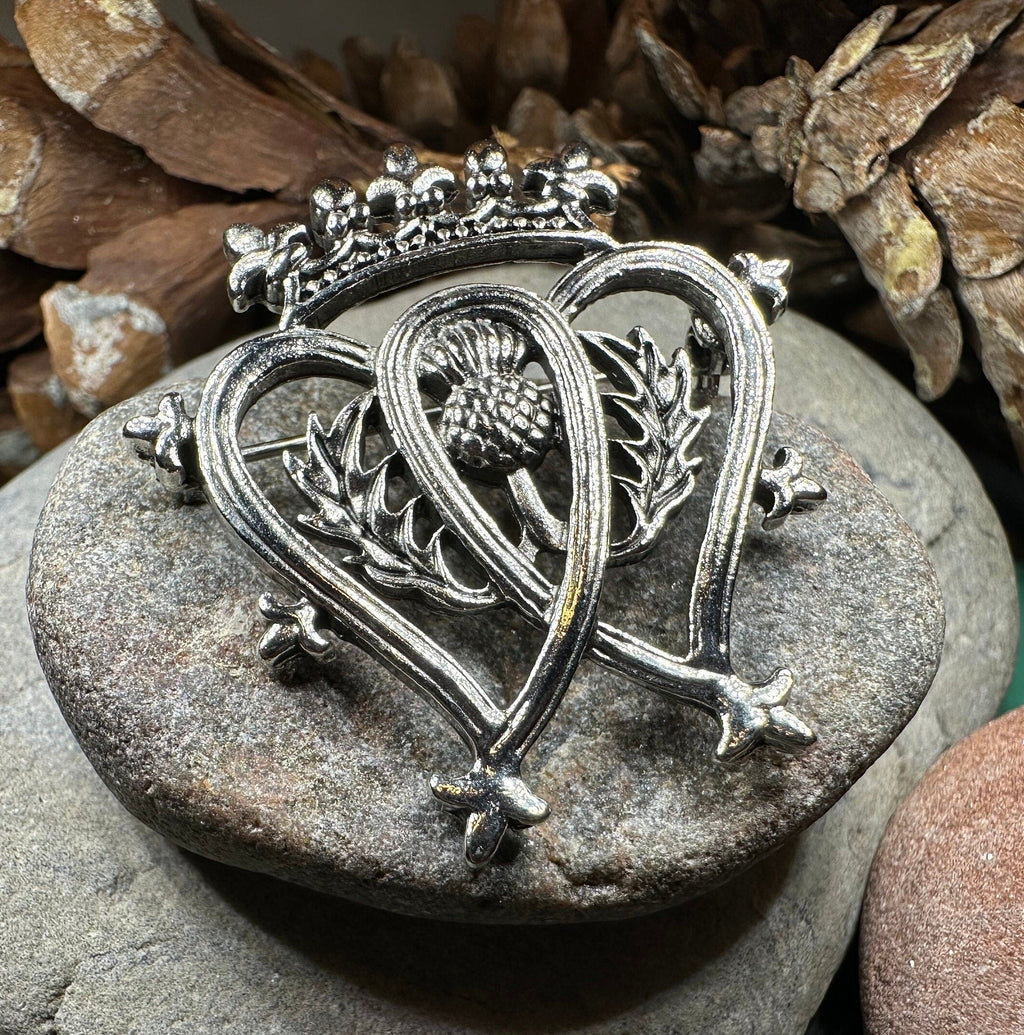 Pewter Thistle Luckenbooth Brooch