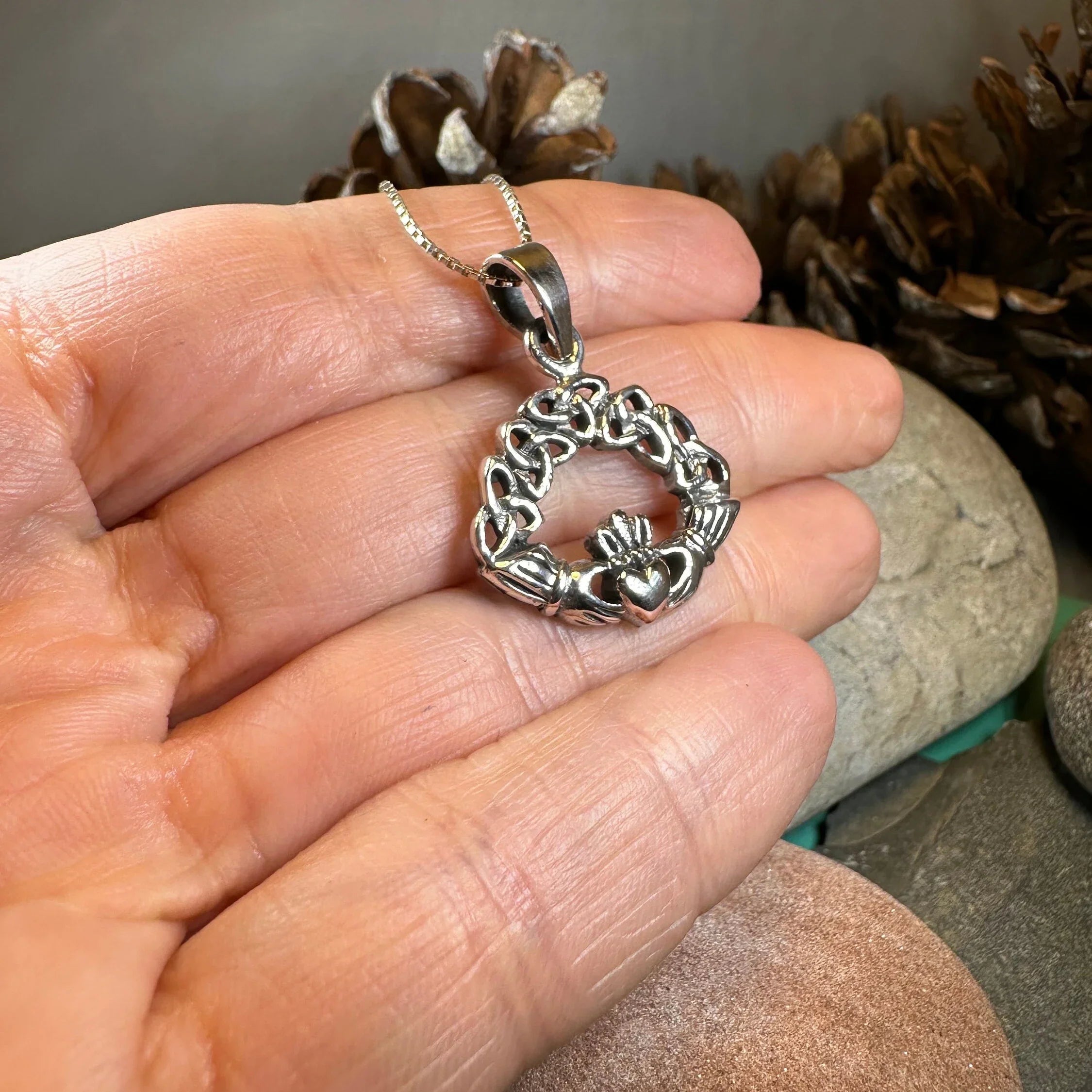 Claddagh Trinity Knot Necklace