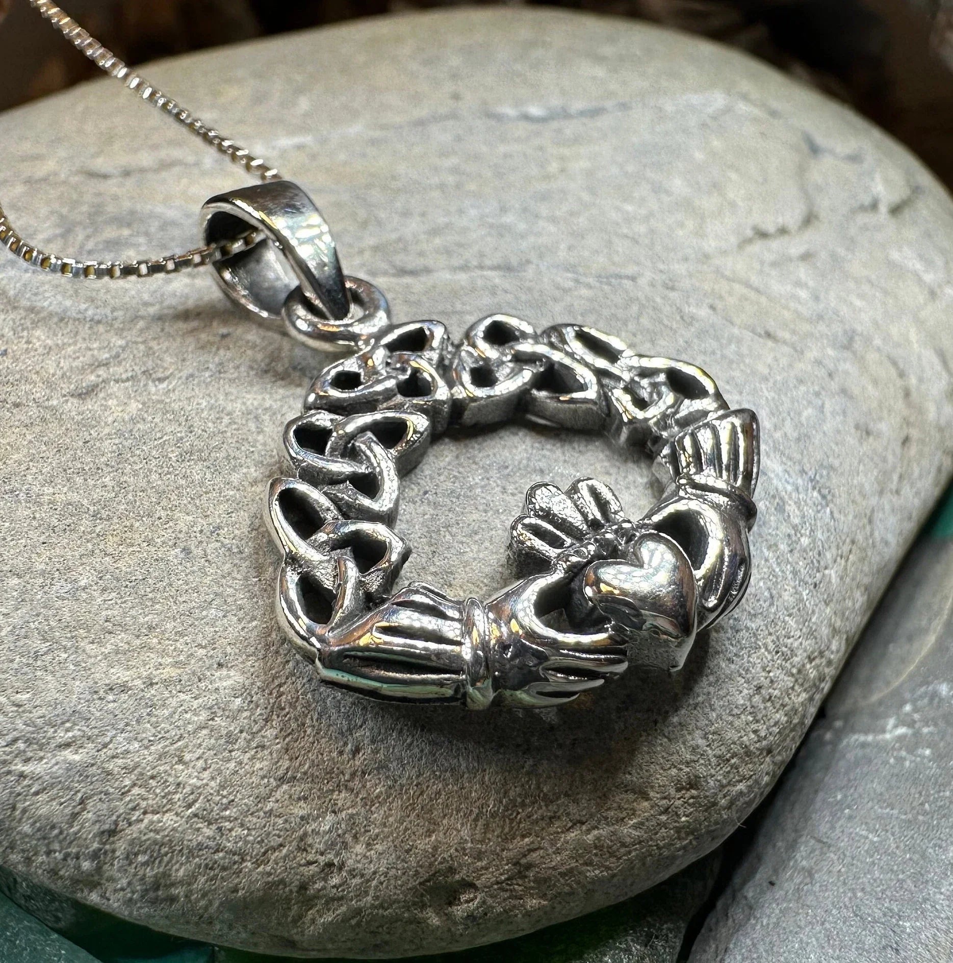 Claddagh Trinity Knot Necklace