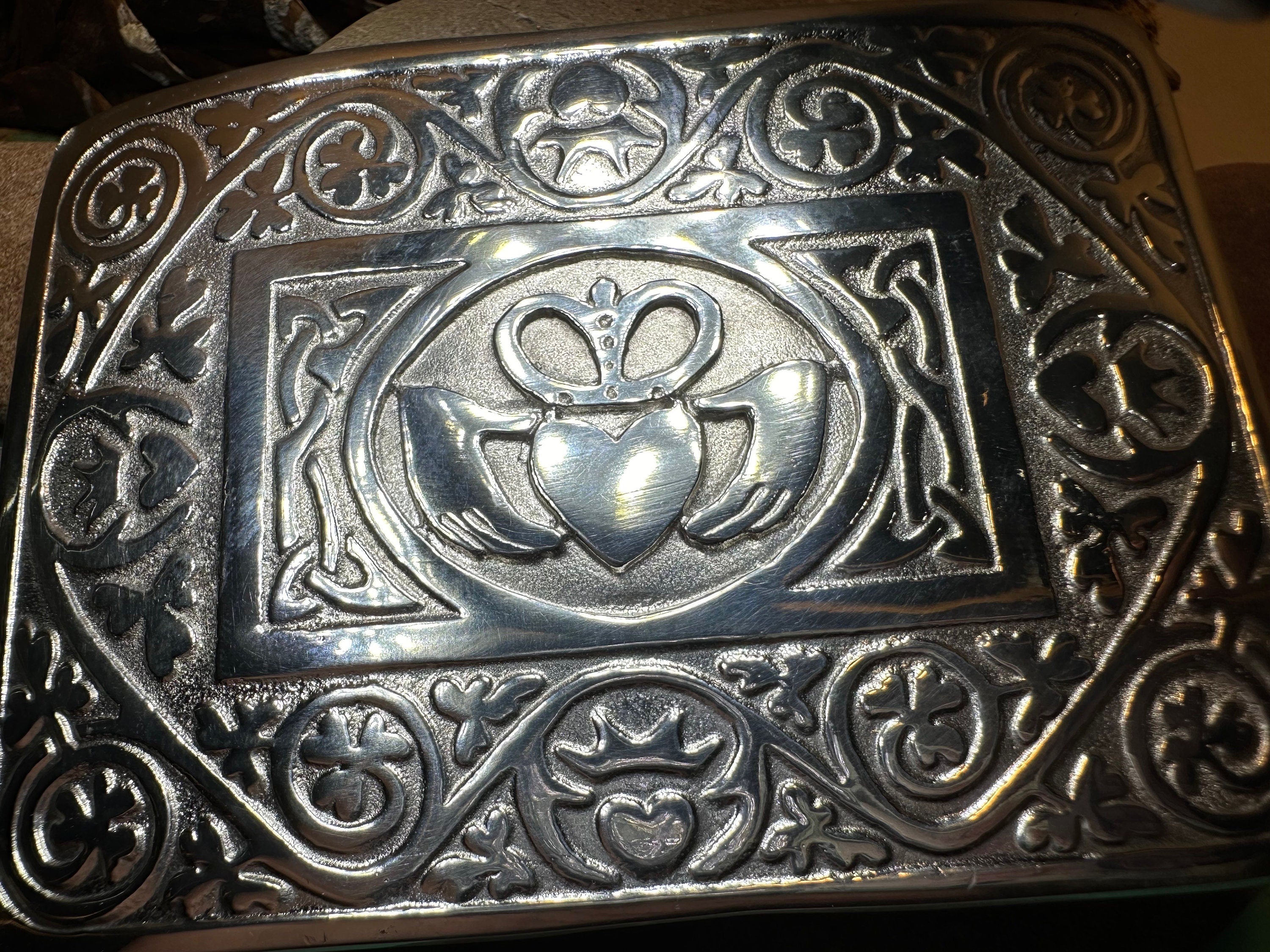 Irish Claddagh Kilt Belt Buckle