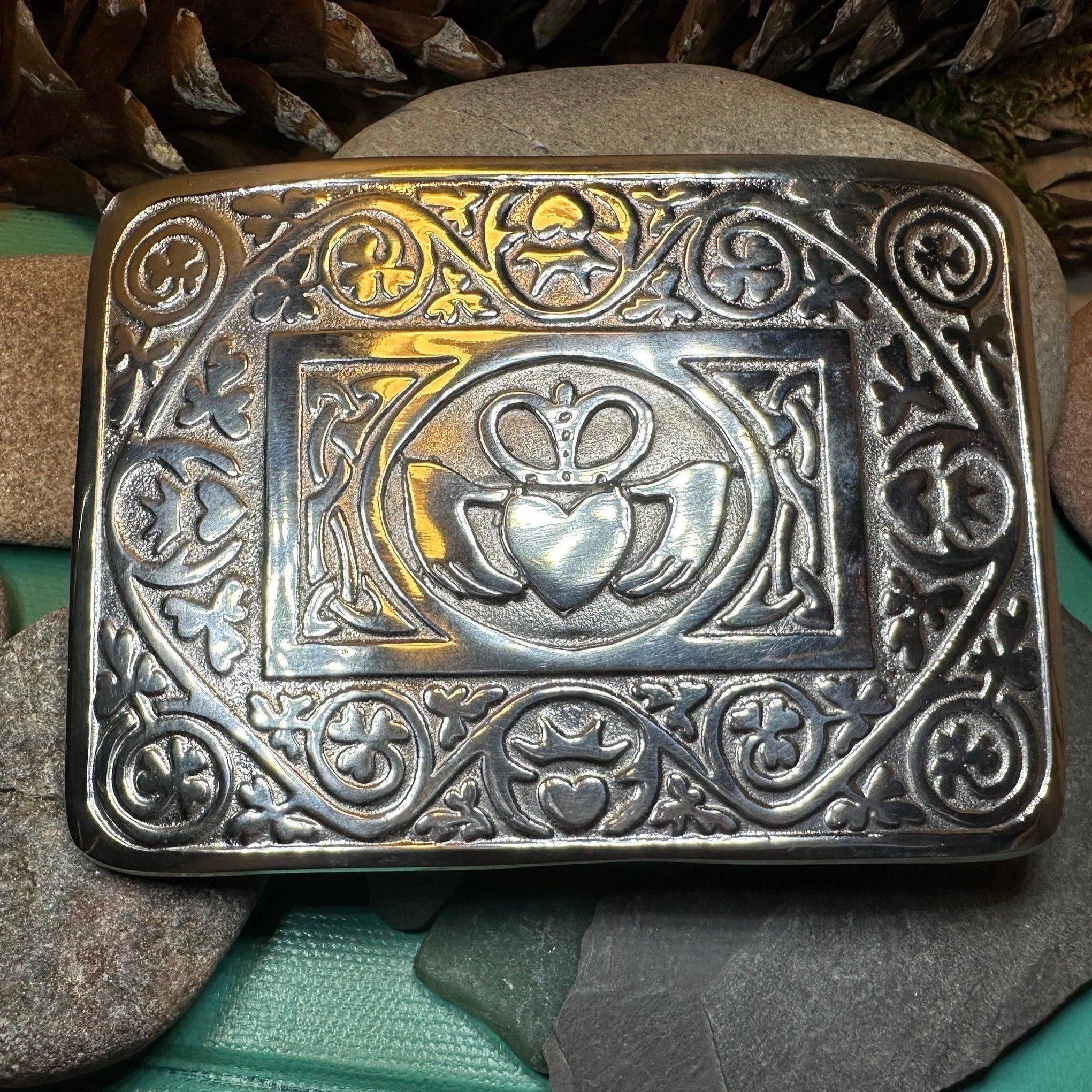 Irish Claddagh Kilt Belt Buckle