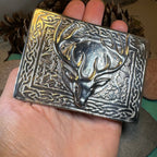 Celtic Stag Kilt Belt Buckle