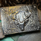 Celtic Stag Kilt Belt Buckle
