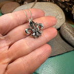 Garnet Fluer De Lis Necklace