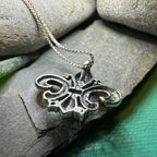 Garnet Fluer De Lis Necklace