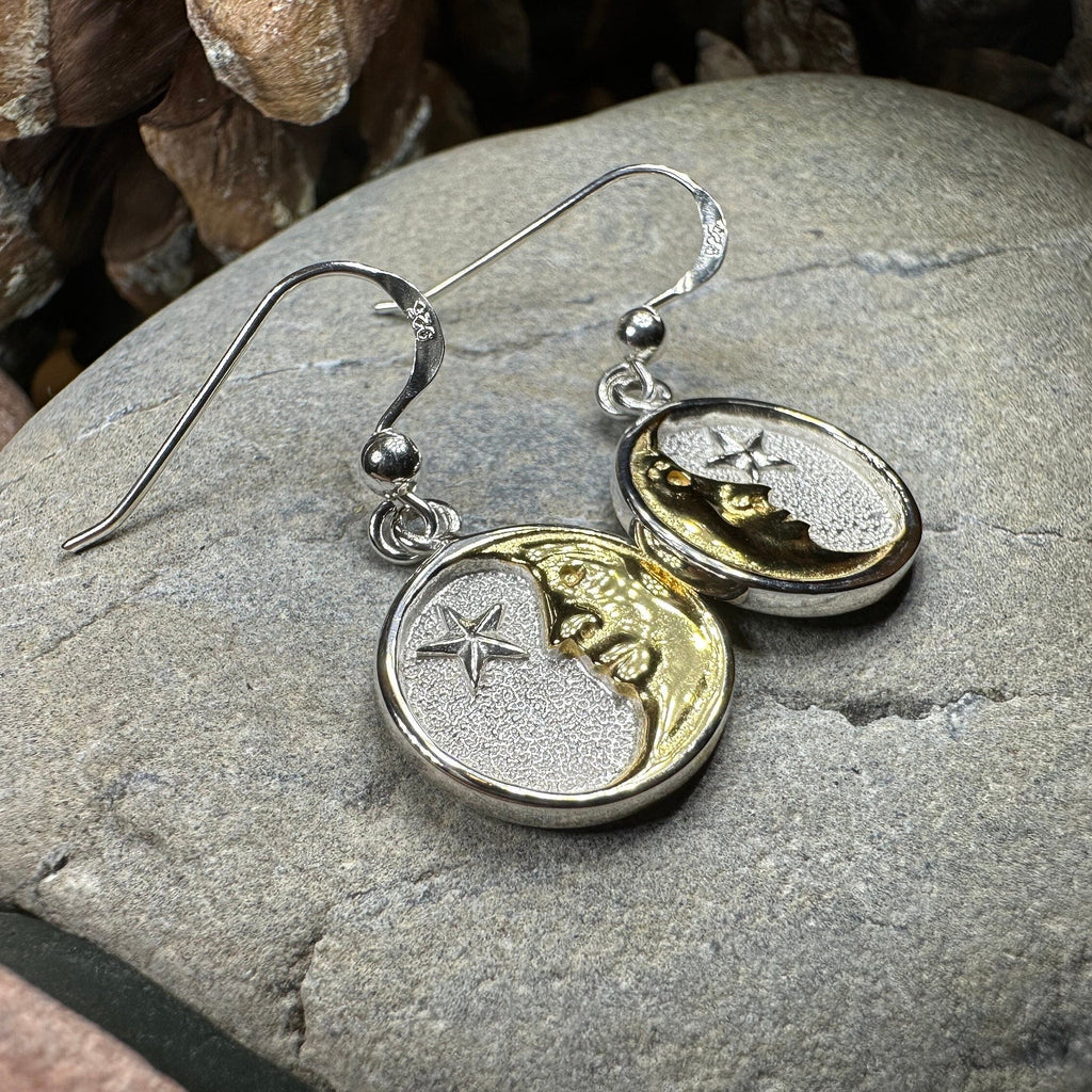 Golden Crescent Moon Earrings