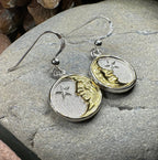Golden Crescent Moon Earrings