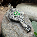 Shamrock Fields Celtic Cross Necklace