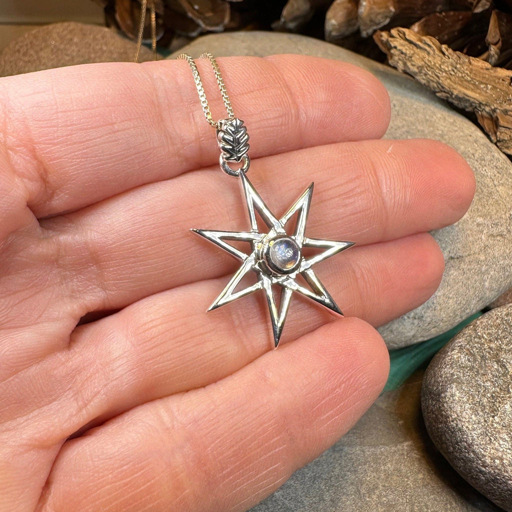 Moonstone Elven Star Necklace