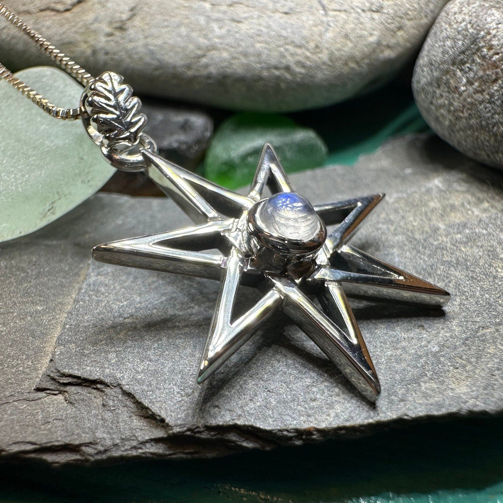 Moonstone Elven Star Necklace