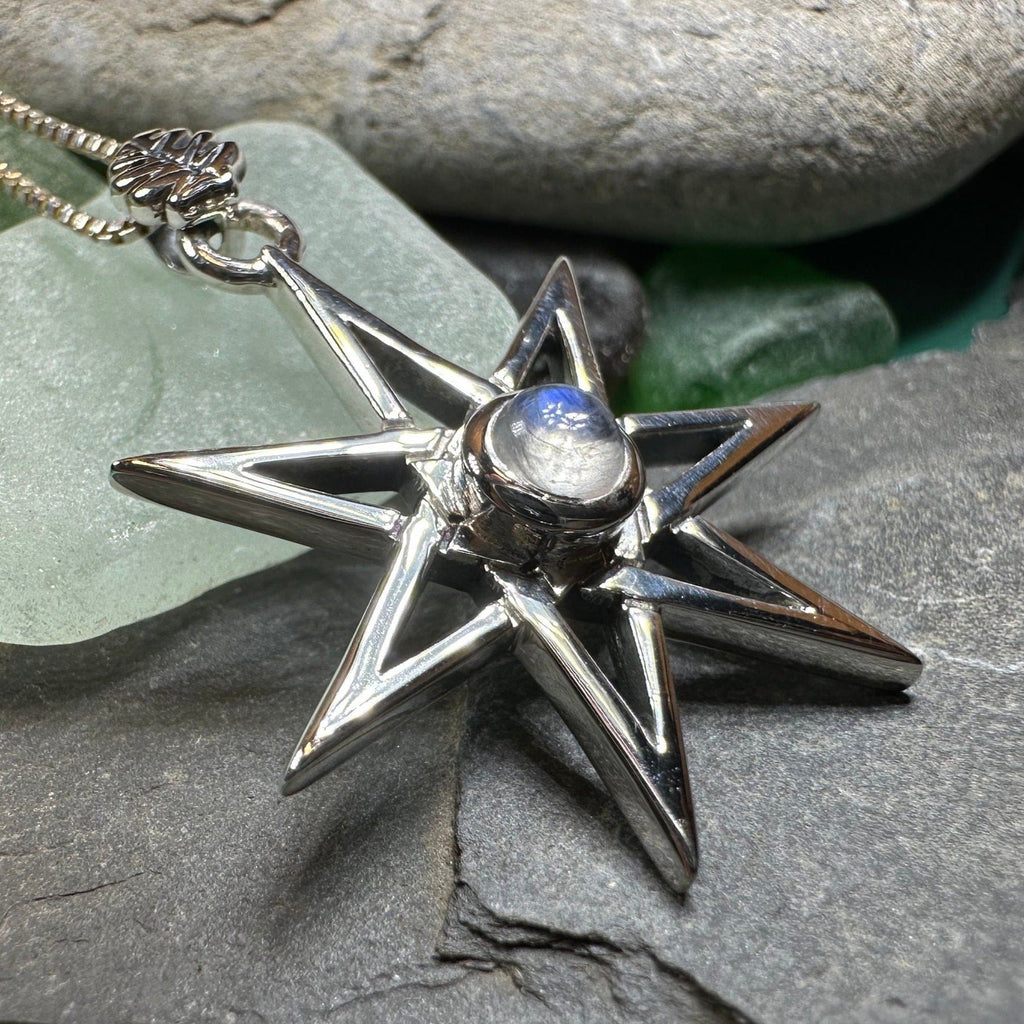 Moonstone Elven Star Necklace