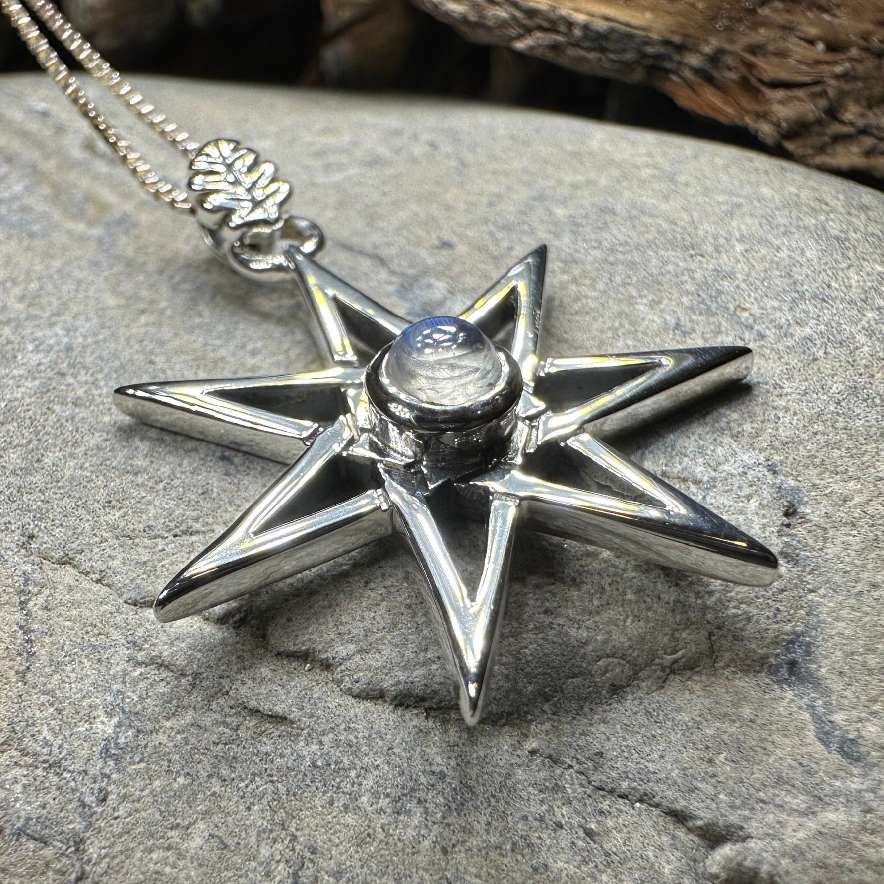 Moonstone Elven Star Necklace