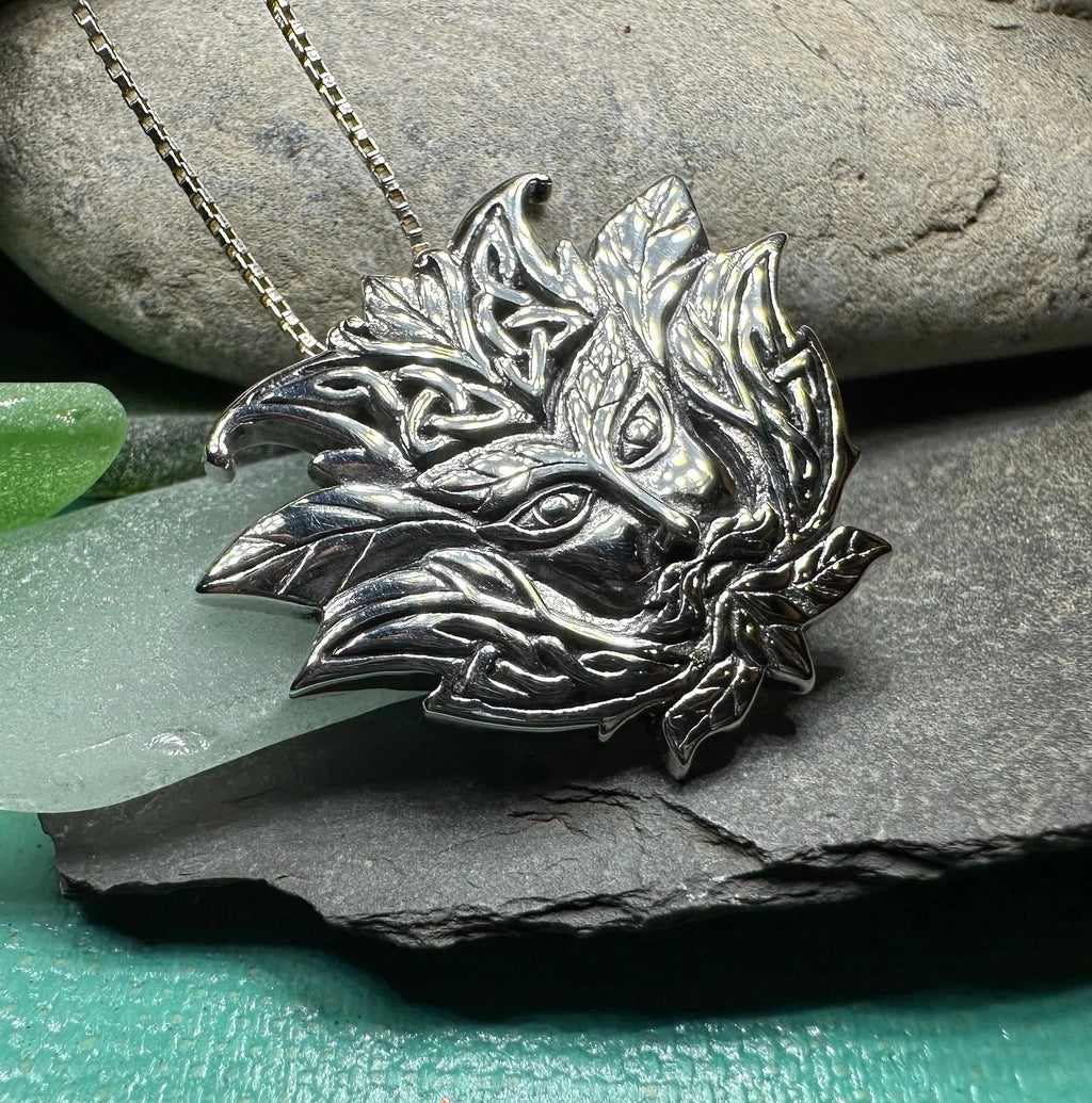 Celtic Green Man Necklace